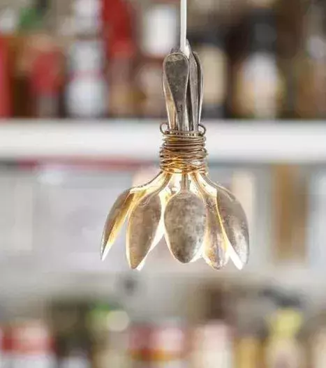 Spoons can be made into a cute lampshade!