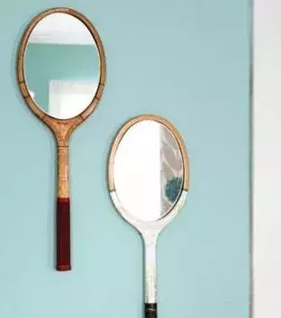 Tennis racket mirrors!