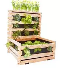 A window-box made out of old pallets.