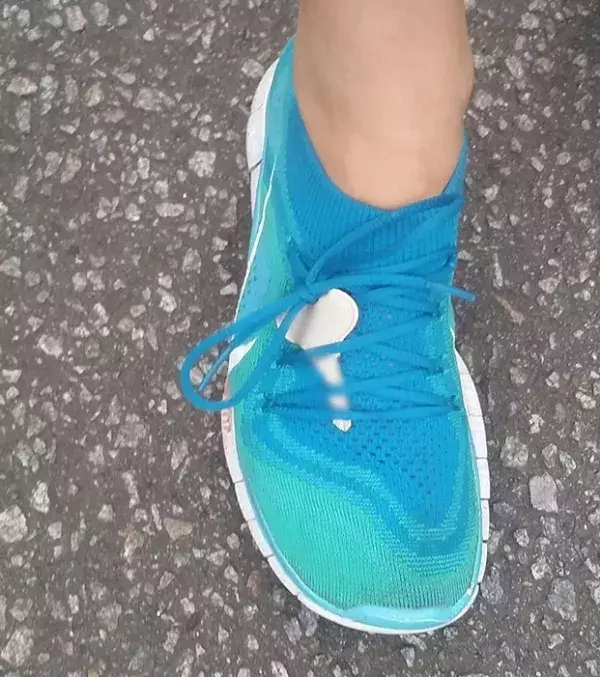 Tie your key into your shoelaces when going out for a run. Make sure it's on tight!
